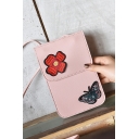 Fashion Floral Butterfly Embroidery Pattern Crossbody Cell Phone Purse 13*2*20 CM