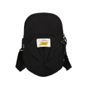 Trendy Letter Patchwork Hat Shape Zipper Crossbody Shoulder Bag 15*9*21 CM