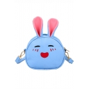 Cute Cartoon Print Rabbit Ear Patched Round Crossbody Shoulder Bag 17*7*13 CM