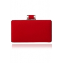 Simple Fashion Velvet Solid Color Evening Clutch Bag with Chain Strap 18*10*5 CM