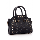 Stylish Starry Sky Pattern Rivet Embellishment Sequined Crossbody Satchel Handbag 20*17*10 CM