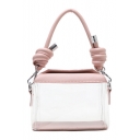 New Trendy Plain Portable Transparent Crossbody Shoulder Bag Handbag 16*8*11 CM