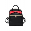 Fashion Women's Bow-Knot Embellishment Solid Color Nylon Leisure Shoulder Bag Backpack 32*24*11 CM