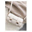 New Fashion Solid Color Belt Buckle Top Handle Crossbody Satchel Handbag 20*11*8 CM