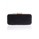 Women's Elegant Solid Color Lace Evening Clutch with Chain Strap 18*8*6 CM