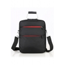 Unisex Professional Plain Double Zipper Front Top Handle Laptop Tote Bag 32*26*10 CM