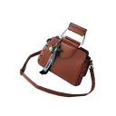 Trendy Solid Color Ribbon Tassel Rivet Embellishment Top Handle Work Satchel Shoulder Handbag 24*19*10 CM