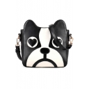 Cute Cartoon Dog Pattern Black Casual Cross Body Shoulder Bag