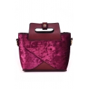 Designer Solid Color Velvet Portable Shoulder Bag with Chain Strap 19*13*8 CM