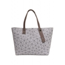 Hot Fashion Geometric Luminous Printed Large Capacity Shoulder Bag Tote Shopper Bag 43*29*11 CM