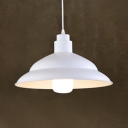 Vintage Style White Pendant Light Double Bubble Shade 1 Head Aluminum Pendant Lamp for Office