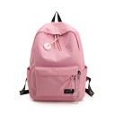 Big Capacity New Fashion Solid Color Chain Embellishment Canvas Travel Backpack 42*30*12 CM