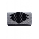 Designer Luxury Rhinestone Metal Embellishment Crossbody Clutch Bag 18*6*10 CM