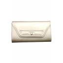 Simple Fashion Solid Color Glossy Clutch Purse with Chain Strap 28.5*16*5.5 CM