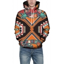 Unique 3D Totem Tribal Print Long Sleeve Pullover Hoodie with Pocket