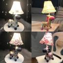 Toy Horse LED Desk Light 1 Light Cute Fabric Eye-Caring Plug In Reading Light for Study Room