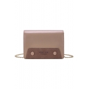 New Stylish HONEY CUTE Letter Pattern Button Embellishment Colorblock PU Leather Crossbody Sling Bag 13*19*6 CM