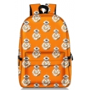 Hot Fashion Cosplay Planet Printed Large Capacity Orange School Bag Backpack 28*14*47 CM