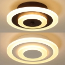 Acrylic Round Ceiling Mount Light Adult Child Bedroom Nordic Style Ceiling Lamp in Warm/White