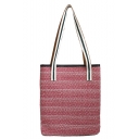 New Fashion Stripe Pattern Woven Shoulder Bag 30*1*35 CM
