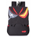 Popular Cosplay Eye Printed Black Canvas Laptop Bag School Backpack 29.5*12*46 CM