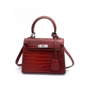 New Stylish Crocodile Pattern Top Handbag Work Satchel Handbag For Women 20*8*16 CM