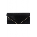 Trendy Solid Color Metallic Edge Envelope Bag Evening Clutch Bag 23.5*5.5*12 CM