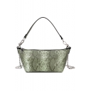 Hot Fashion Snakeskin Pattern Hobo Shoulder Tote Bag with Chain Strap 27*12*12.3 CM