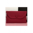 Simple Fashion Solid Color Button Embellishment Denim Envelope Clutch Bag 29*17*1 CM