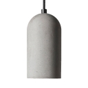 Antique Style Gray Pendant Light with Shade 1 Light Cement Ceiling Lamp for Cloth Shop