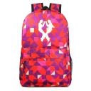 Hot Fashion Colorblock Geometric Figure Printed Large Capacity Laptop Bag School Backpack 31*18*47 CM