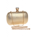 Trendy Solid Color Rhinestone Embellishment Glitter Party Clutch Evening Bag 16*4.5*9.5 CM