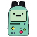 Popular Cartoon Game machine Pattern Green School Bag Backpack 29*16*42 CM