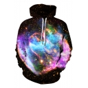 Unique 3D Starry Galaxy Printed Long Sleeve Sport Unisex Hoodie