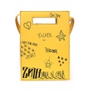 Chic Fashion Letter Graffiti Printed Crossbody Shoulder Bag 19*6*27 CM