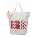Popular Letter Printed Multipurpose School Shoulder Bag Shopping Tote 30*12*44 CM