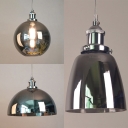 Bowl/Dome/Sphere Pendant Lamp Vintage Style Smoke Gray Glass Edison Bulb Hanging Light for Bar