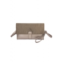 Fashion Plain Metal Belt Buckle Envelope Bag Crossbody Clutch Purse 26*3*15.5 CM