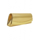 Women's Trendy Crocodile Pattern Solid Color Glitter Clutch Bag 27*6*10 CM