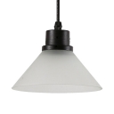 White Conical Shade Pendant Lamp 1 Light Simple Style Milk Glass Pendant Light for Corridor