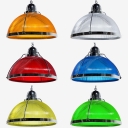 Dome Shade Supermarket Pendant Light Acrylic 1 Light Industrial Multi Color Choice Ceiling Lamp