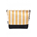 Chic Color Block Stripe Pattern Canvas Shoulder Tote Bag 32*10*34 CM