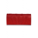 Simple Fashion Solid Color Tape Patched Glitter Clutch Handbag 22*6*10 CM