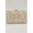 Trendy Glitter Lace Rhinestone Embellishment Evening Clutch Bag 20*4*12 CM