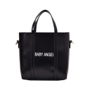 Simple Fashion Letter BABY ANGEL Printed Should Tote Bag 22*22*9 CM