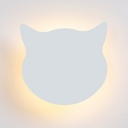 Acrylic Cat Flush Mount Light Animal Warm/White/Stepless Dimming Ceiling Lamp for Kid Bedroom