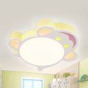 Eye-Caring Cartoon White Flush Light Acrylic Warm/White Lighting LED Ceiling Lamp for Kindergarten