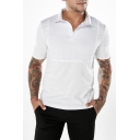 Summer Mens Basic Simple Plain Short Sleeve Casual Polo Shirt