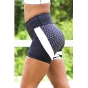 Funny Unique Beehive Print Back Womens Sport Fitness Bum Lift Yoga Shorts
