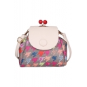 Fashion Printed Bead Embellishment Crossbody Clutch Handbag 22*10*20 CM